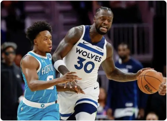 森林狼大胜黄蜂兰德尔30+7连场30+ 布里奇斯30+8三球18+7+8 